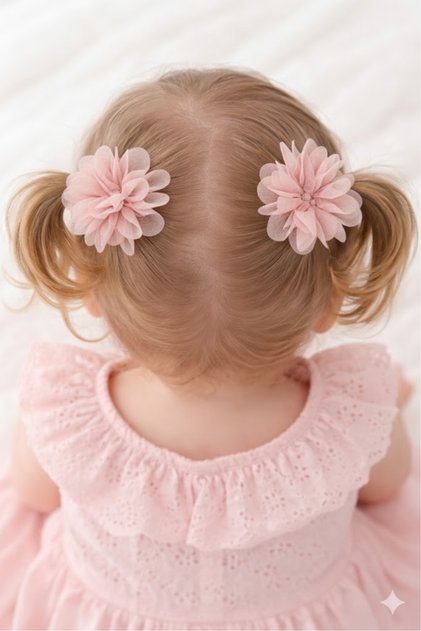 Baby Kids Tulle Cute Clip 2-Piece Hair Clip