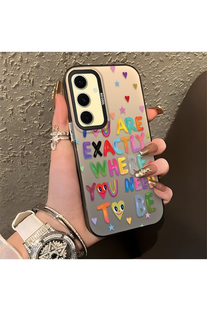 Samsung Galaxy S24 Fe Compatible Matte Glossy Surface Impact Protection Colorful Silver Case Graffiti