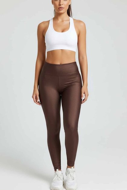 Women's Disco Leggings - High Waist Shaping / Sculpting & Shiny Textured