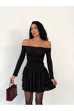 freya mini dress black Yellow Freya Shift Mini Dress