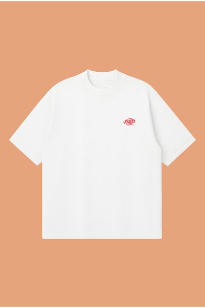Synaworld Red Boxy Fit Oversized Unisex 100% Cotton Pack Tshirt – Printed T-Shirt | Streetwear
