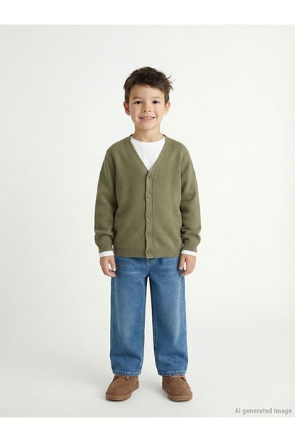 Lcw Kids V-Neck Boy's Knitwear Cardigan