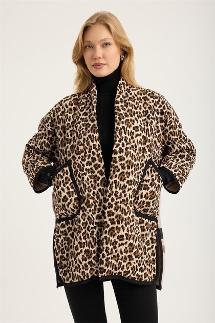 Leopard Back Jacket with Star Detail