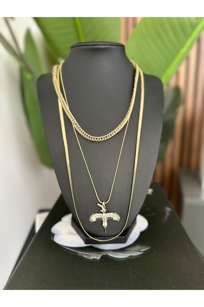 Bird Detail 3-Piece Necklace