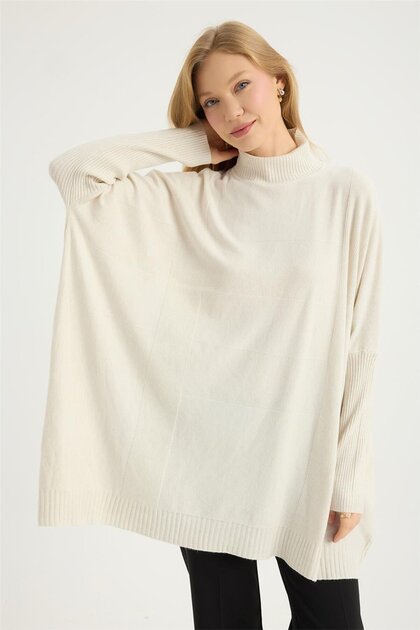 Mock Neck Wide Cut Knitwear
