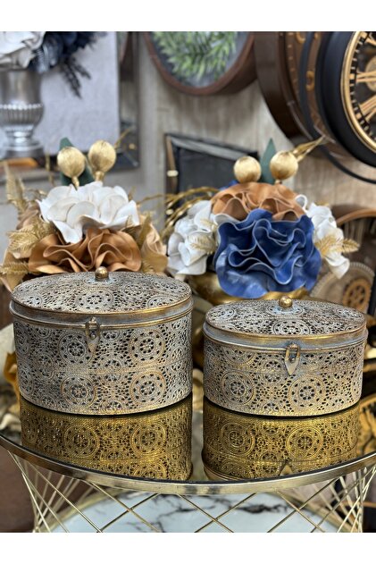 2'Lİ TELKARİ ESKİTME KUTU GOLD