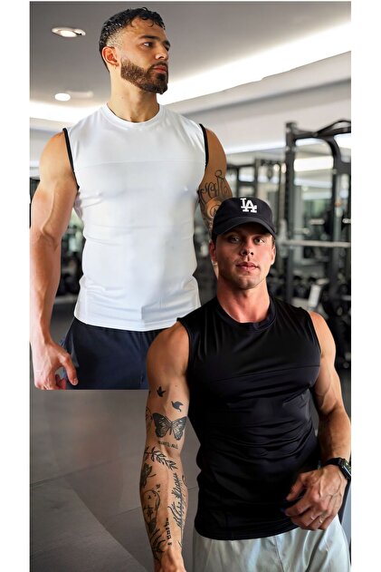Men's 2-Piece Scuba Fit Gym Fitness Athlete Tank Top