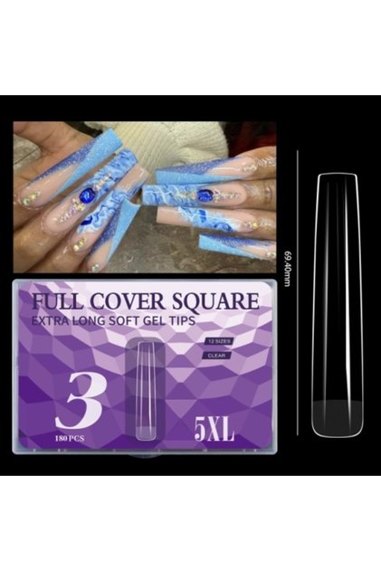 Set Tipsuri Gel Fix 180 de tipsuri Soft Full Cover 5 XL #3