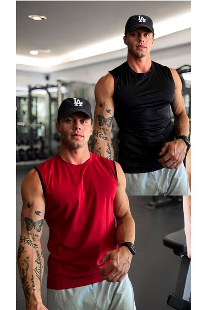 Men's 2-Piece Scuba Fit Gym Fitness Athlete Tank Top