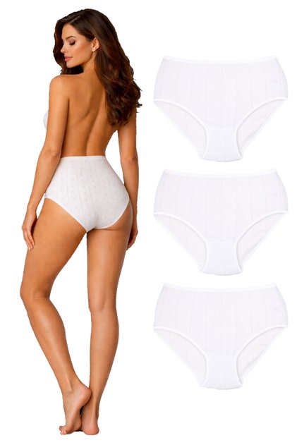 3 Pcs Women's Heart Pattern High Waist Cotton Panties, Women's Panties, High Waist Panties