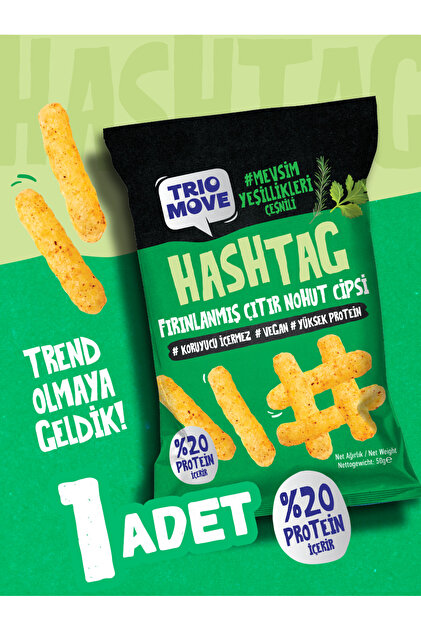 TrioMove Hashtag Fırınlanmış Nohut cipsi 6'lı Karışık Tanışma