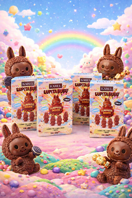 CHOCOBOO Labubu Figürlü Yılbaşı Premium Belçika Çikolatası 40g