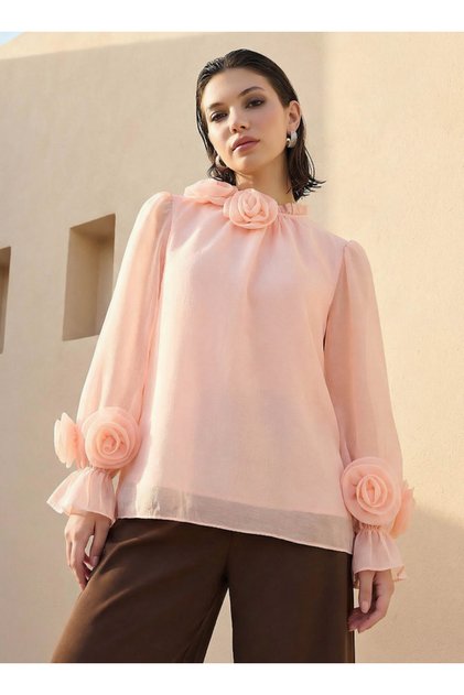 Chiffon Top with Ruffles