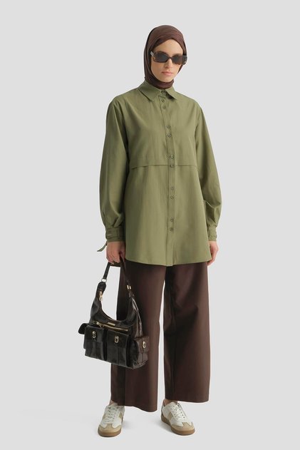 Aller Piece Tunic Oil Green
