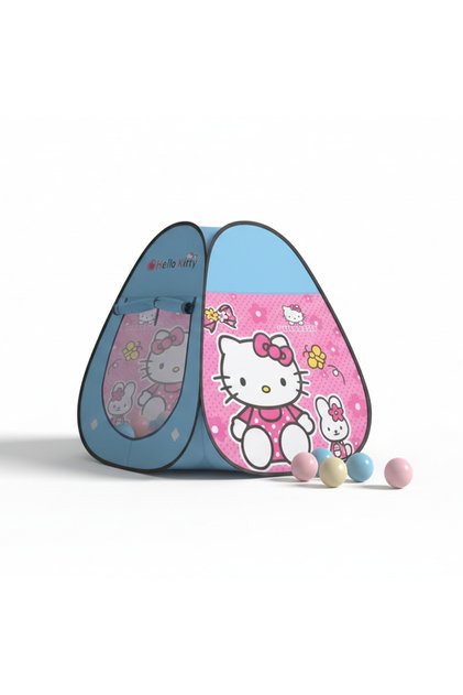 Kids Play Tent With 50 Balls | HELLO KITTY | Indoor & Outdoor Folding Playhouse | Ages 2+