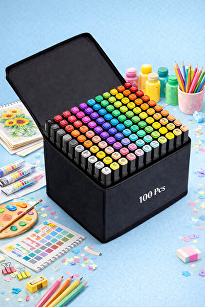 KAPVOE 168'li Çift Uçlu Touch Marker Art Tasarım Kurecolor Twin