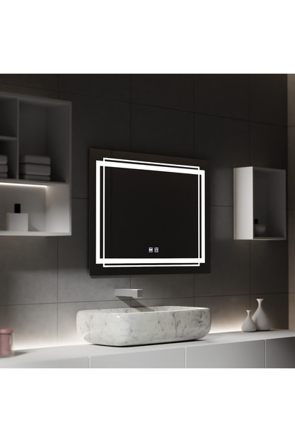 Oglinda LED Rectangulara, 80x60cm, KOVEN Touch, Dimabila, Sistem Dezaburire
