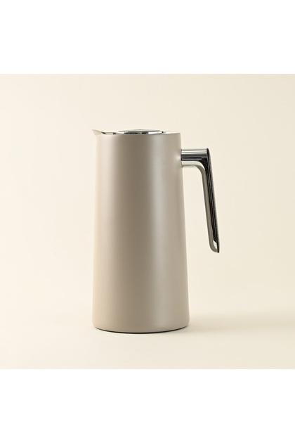 steel vacuum flask 1L in beige