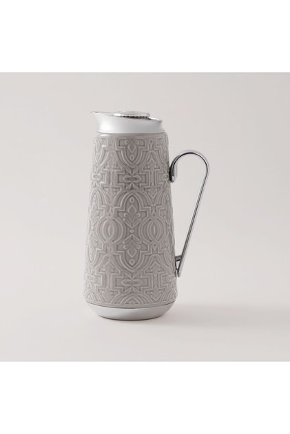 Porcelain Vacuum Flask, Grey 1L