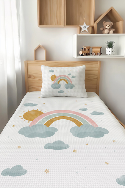 Pastel Rainbow Patterned Children's Room Pike Set Tlap-330