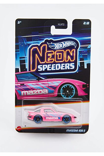 HOT WHEELS Neon Speeders Mazda RX-7 Metal Pembe Model Araba