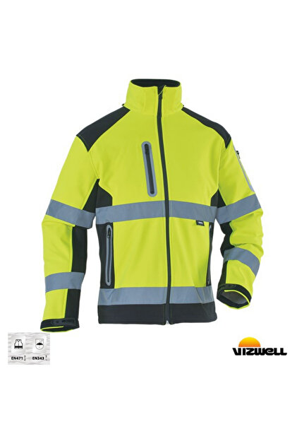 Softshell Reflektörlü İki Renkli Mont (VWJK177)
