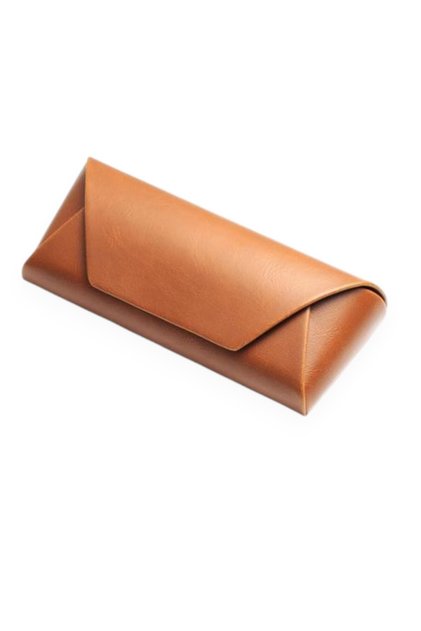 Toc etui husa port ochelari de soare sau vedere 16.5x6x4 cm, culoare maro brun, inchidere magnetica