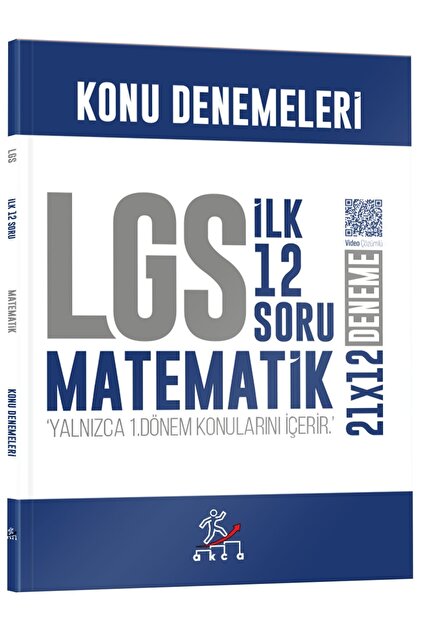 KR Akademi Yayınları İbrahim Akca 8. Sınıf LGS Matematik 1. Dönem