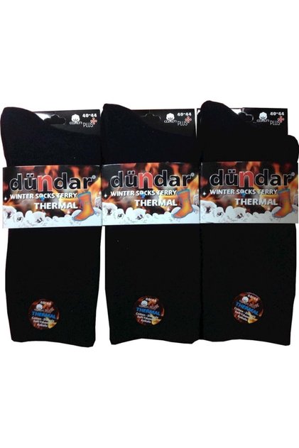 3-Piece Men's Thermal Towel Winter Socks Stitch-Free Socks Size 40 - 44 No