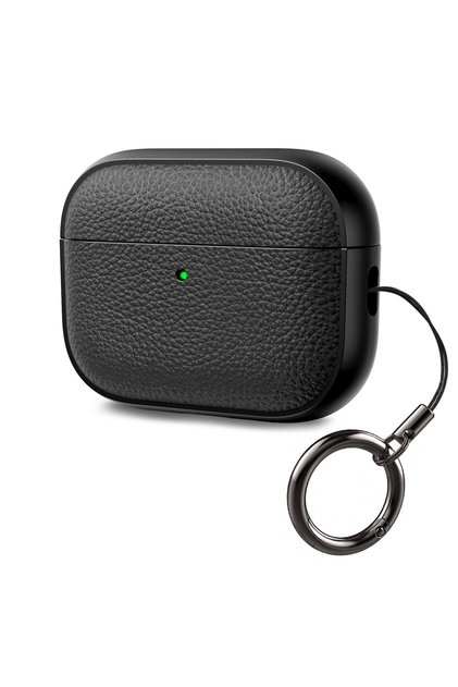 Airpods Pro 3 Case Cover , Leather Touch Design Protective Headphone Case Cover -Black