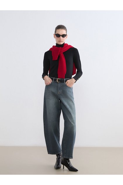 Lcw Jeansindigo Barrel Fit Women's Jeans