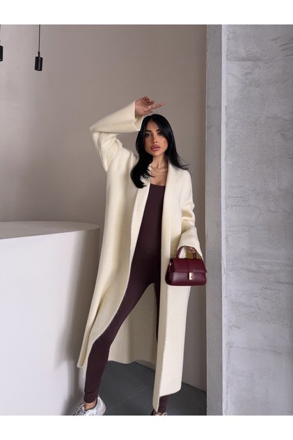 Women's Shawl Collar Long Cardigan