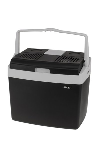 Frigider auto 25L, alimentare DC12V/AC230V, culoare negru/gri, dimensiuni 43x31x37cm