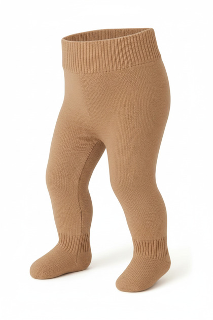 Soft Knitwear Unisex Baby Tights with Flexible Elastic Waist and Foot Detail
