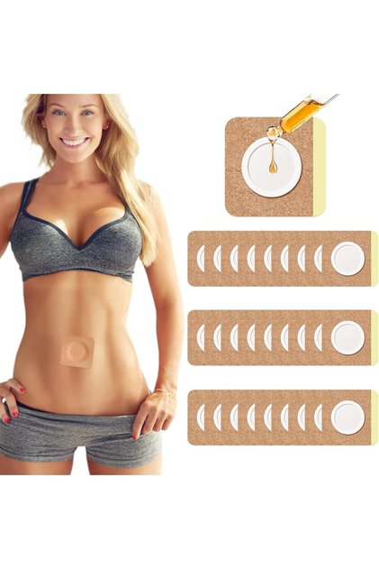 36-Piece Disposable Self-Adhesive Pad, Castor Oil Packaging for Abdomen Use