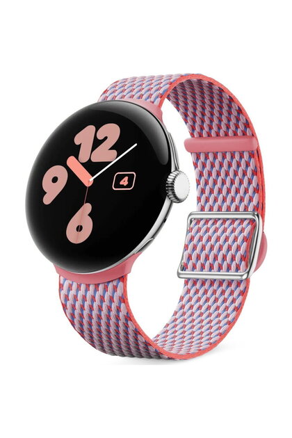 Pixel Watch 3 (41мм), Тъкана каишка, Божур