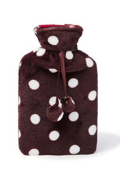 3WA-FLC-BRN-0098 HOT WATER BOTTLE 1L - FLEECE COVER BROWN