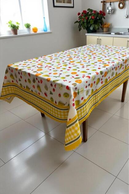 مفرش طاولة ليمونيا بدون خياطة 150×220 سم