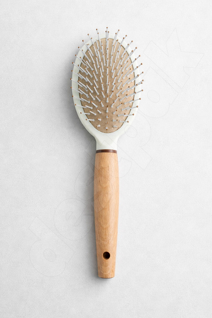 Bamboo Handle Welding Comb - Oval Comb - Paddle Hair Detangling - Extra Quality - Air Pressure - Brush