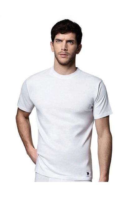 Men's 2-Pack Short Sleeve Round Neck 100% Cotton T-Shirt Undershirt