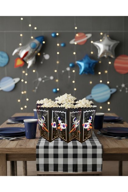 Kozmik Uzay Astronot Temalı Doğum Günü Mısır Kutusu – Parti İkram Sunumu