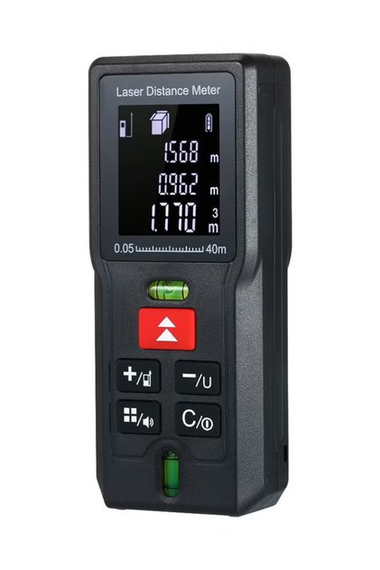 Handheld Digital Laser Distance Meter Black 16.8 x 4.3centimeter