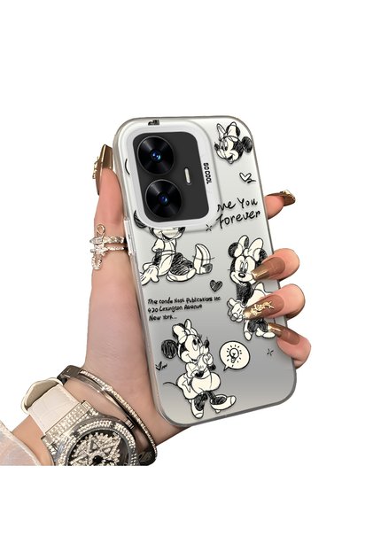 Realme C55 Compatible Silicone Edge Hard Back Anti-Fall Case Mickey Mouse