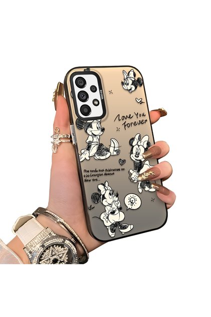 Samsung Galaxy A73 Compatible Silicone Edge Hard Back Anti-Fall Case Mickey Mouse