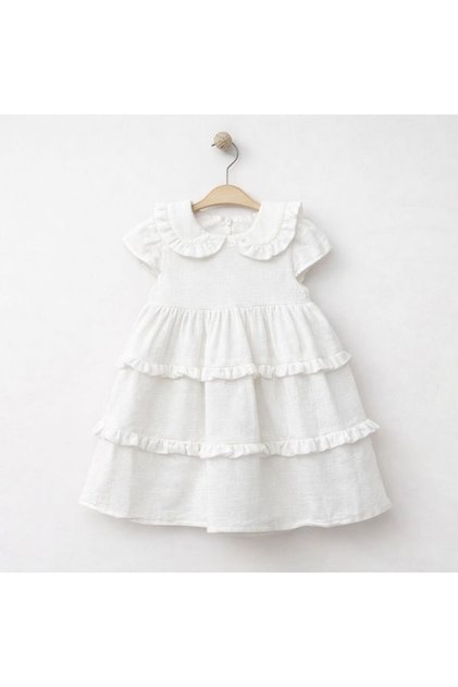 Baby Girl Dress with Ruffled Collar