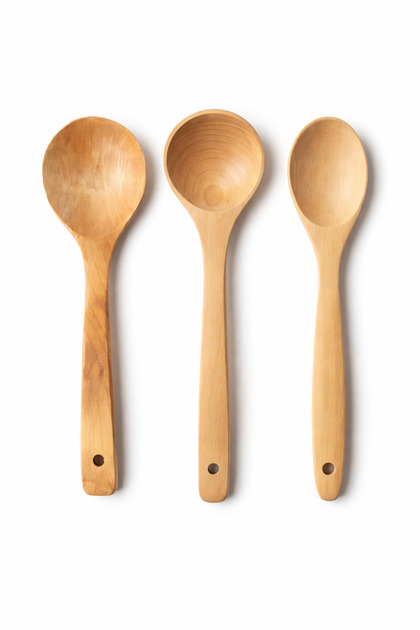 3-Piece Spoon Set Wooden Tablespoon Wooden Board Kitchen Spoon Wooden Serving Spoon Wood Spoon