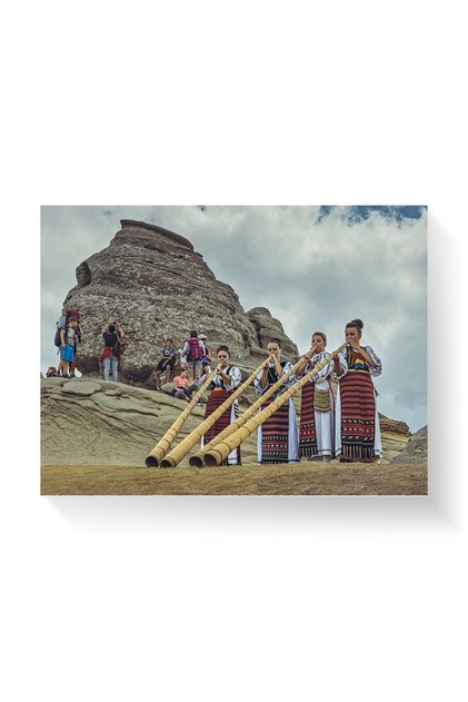 Tablou - Bucium la Sfinxul din Bucegi - Canvas pe șasiu