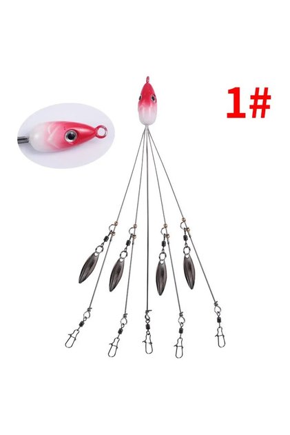 Color 1 BURLE 21.5cm 18g Alabama Umbrella Fishing Rig Lure Fishing Lure Stainless Snap Swivel Spinne