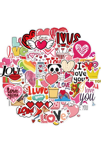 30PCS 10/30/50PCS Cute Love Sticker Aesthetic Children's PVC Sketchbook Decoration Scrapbooking Scho