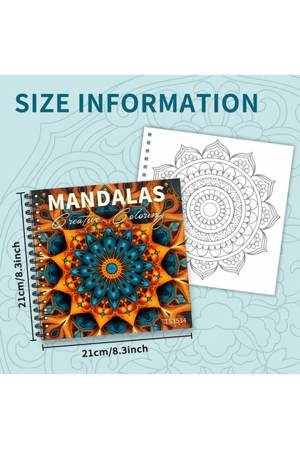 MULTI 1pc, Floral Colouring Book - Teen Colouring Book - 30 Sheets, 8.3x 8.3 inches, Adult Stress Re
